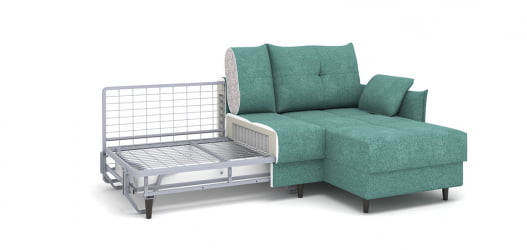 Диван тканевый Каролина  угловой универсальный ткань Lamb slate (1600*2260*930) Синий, 2106399/51841/7