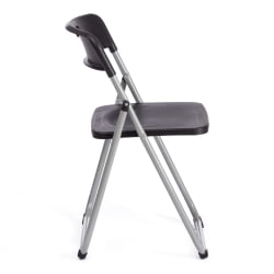 Металлический стул FOLDER (mod. 3017H) каркас: металл, сиденье/спинка: пластик, 49 x 46.5 x 73.5 см, black (черный) / grey (серый)