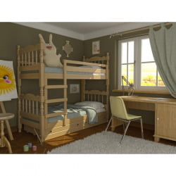 Двухъярусная кровать для девочки Соня 200х90 Сосна