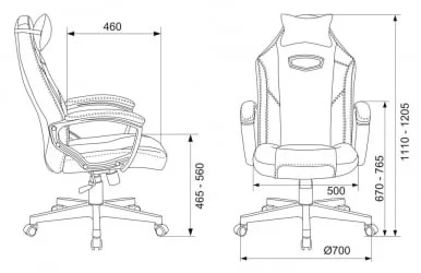 Геймерское кресло Зомбие ХЕРО БАТЗОНЕ Черный / Zombie HERO BATZONE