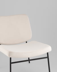 Кресло Эбигейл велюр молочный