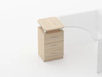 Тумба приставная на 3 ящика с проставками Glassy 3.10.17 Венге