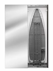 Узкий шкаф в прихожую Iron Slim (левый, купе) Венге