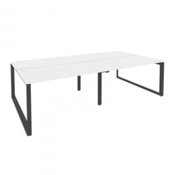 Рабочая станция на О-образном м/к ОНИКС О.МО-Д.РС-4.3.7 Белый Бриллиант/Антрацит / ONIX O.MO-D.RS-4.3.7