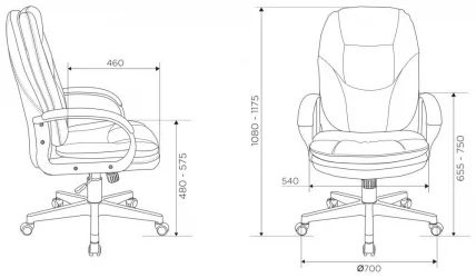 Кресло руководителя Бюрократ CH-868N Fabric серый Alfa 44