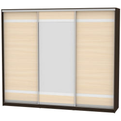 Шкаф-купе B-230х270х60-3(Венге-ДМ-D9D10D9)