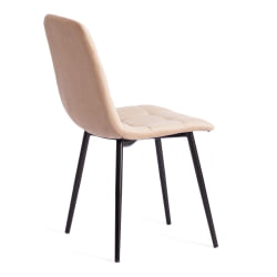 Стул CHILLY MAX Велюр/металл , 45 х 54 х 90 см , бежевый/черный