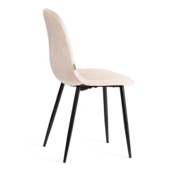 Металлический стул BREEZE (mod. JSC-58) Велюр/металл , 44 х 53 х 86 см, creamy (кремовый) HLR 5 / черный