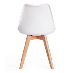 Стул TULIP (mod. 73) / 1 шт. в упаковке дерево/пластик/ПУ, 48.5*52.5*83cм, белый