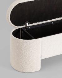 Банкетка Такс с местом для хранения букле белый / Taks