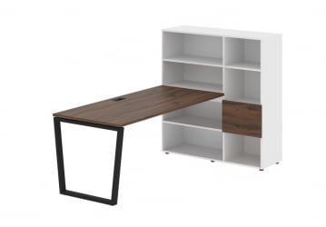 Рабочая станция EDIS EVRST 1217 Дуб Денвер темный Черный Белый