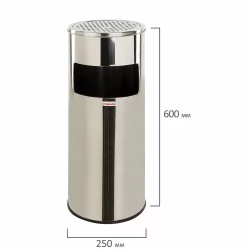 Урна с пепельницей LAIMA PROFESSIONAL 27 литров Серебристый