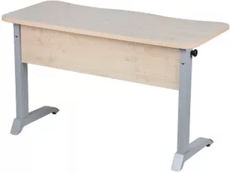 Парта двухместная эргономичная (рост №6) Серый/Металл Серый