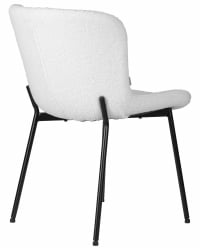 Стул обеденный DOBRIN MILO (черные ножки, белый букле (UF992-01))