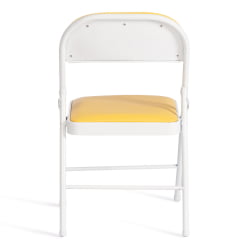 Стул складной FOLDER (mod. 3022G) каркас: металл, сиденье/спинка: экокожа, 46.5 х 47.5 х 79 см, yellow (желтый) / white (белый)