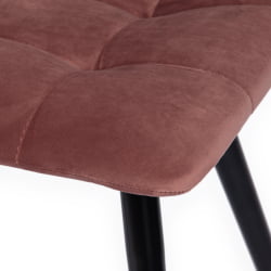 Стул CHILLY (mod. 7095-1) / 1 шт. в упаковке ткань/металл, 45x53х88 см, высота до сиденья 50 см, коралловый barkhat 15 /черный