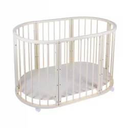 Детская кровать с бортиком Merry Happy 01 Слоновая кость