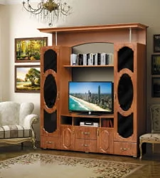 Набор мебели для гостиной Грация 8.2 МДФ матовый Итальянский орех