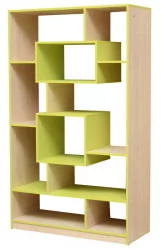 Стеллаж Юниор-11.2 Дуб молочный/Синий