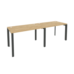 Рабочая станция на П-образном м/к ONIX O.MP-RS-2.2.7 Тиквуд Светлый/Антрацит