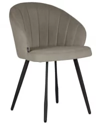 Стул обеденный ДОБРИН НАОМИ (ЭМАЛЬ ЧЕРНЫЙ МУАР велюр Катаниа Кокоа) / DOBRIN NAOMI Catania Cocoa)