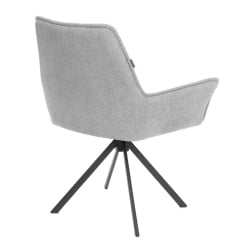 Кресло Murano/Мурано опора 360, велюр/букле (HYP), светло-серый