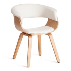 Стул VIMTA (mod.8021) дерево / экокожа, 69х56х77 см, натуральный/белый