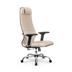 Кресло руководителя Мetta L 1m 38K2/4D Infinity Easy Clean (MPES) Комплект 7 Молочное