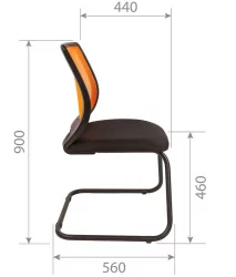 Кресло для посетителей Chairman 699V Оранжевый