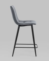 Стул полубарный Джанго велюр Темно-серый