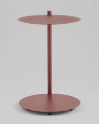 Журнальный столик Siara металл бордовый