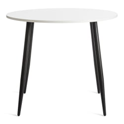 Обеденный стол URANUS ЛДСП/металл, 90x90x77 см, Белый/Черный
