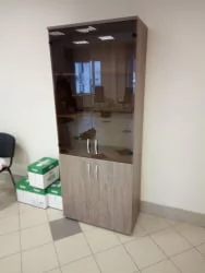 Шкаф высокий со стеклом Glassy 6.19.151 Дуб Верцаска