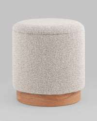 Пуф с ящиком Холли S букле бежевый
