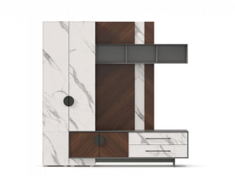 Набор мебели для гостиной Вилена №2 Оникс Серый/Орех/Монте белый