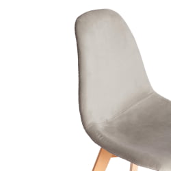 Сту CИНДЙ СОФТ (мод. C1021Ф1-1) велюр/дерево бук, 55 х 48 х 83 см, Светло-серый ХЛР39 / натуральный / CINDY SOFT (mod. C1021F1-1) HLR39