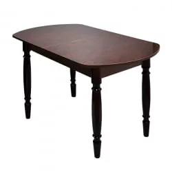 Стол обеденный Раздвижной ЕВРО мет.напр. 1 кат. 8513 кожа шок Ноги венге ЛДСП венге