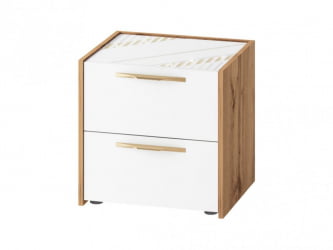 Тумба прикроватная Монако 903.07 Дуб Вотан / Белый шпон / Альпийский белый