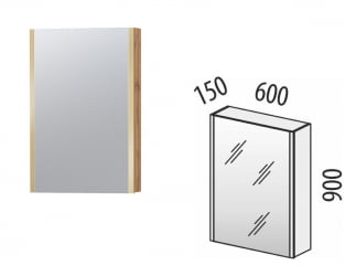 Зеркало с полками (лев/прав) Монако 402.17