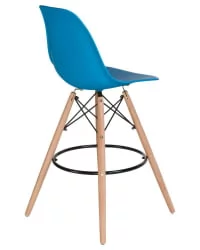 Стул барный ДОБРИН ДСВ БАР Голубой БЕ-02 / DOBRIN DSW BAR BE-02