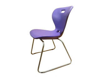 Стул универсального назначения АУРА Л (рост 6) Фиолетовый/Каркас серый / AURA L