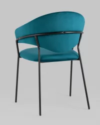 Стул Алексис велюр Сине-зеленый