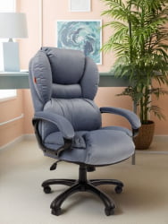 Кресло руководителя CHAIRMAN 434 HOME велюр Голубой