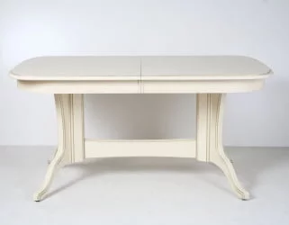 Стол обеденный раскладной Лира-3 (1,5м) тон 2М с золотой патиной