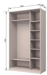 Двустворчатый гардеробный шкаф Хит-23-12-55 Аруба Венге