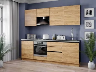 Шкаф кухонный 800 горизонтальный Шервуд ЛД 281.750.000.045 Черный Дуб золотой