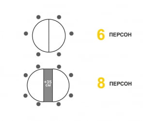 Круглый раздвижной стол Орфей 49.1 Урбан Милк