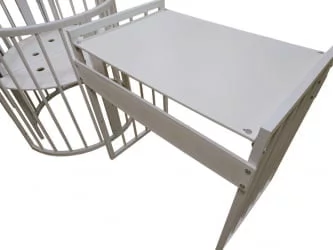 Кроватка для новорожденных Merry Happy Mini матовая Белая (3 в 1)