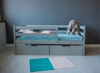 Детская кровать для мальчика RooRoom VK-1с Серая