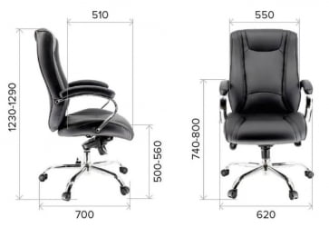 Кресло руководителя King M экокожа Коричневый